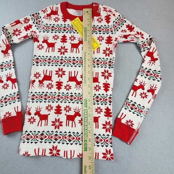 Hanna Andersson Dear Deer Reindeer Organic Pajama Top Unisex‎ 150 (U.S. 12) NEW - Picture 8 of 11